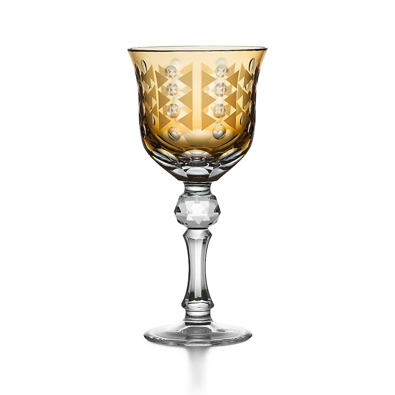 Tiffany & Co. Tiffany Berries White Wine Glass in Amber Yellow Lead Crystal | ^ Glassware & Barware|Bar & Drinkware