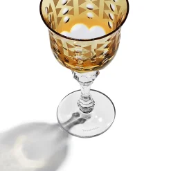 Tiffany & Co. Tiffany Berries White Wine Glass in Amber Yellow Lead Crystal | ^ Glassware & Barware|Bar & Drinkware