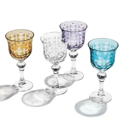 Tiffany & Co. Tiffany Berries White Wine Glass in Amber Yellow Lead Crystal | ^ Glassware & Barware|Bar & Drinkware