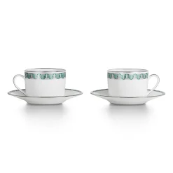 Tiffany & Co. Tiffany Blue Tiffany T True Cup and Saucer Set of Two, with Platinum Rims | ^ The Home|Housewarming Gifts
