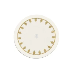 Tiffany & Co. Tiffany Crest Coaster in Embroidered White Linen | ^ Decor|Table Linens