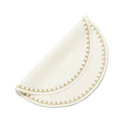 Tiffany & Co. Tiffany Crest Place Mat in Embroidered White Linen | ^ Decor|Table Linens