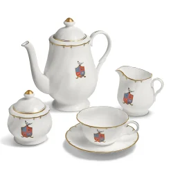 Tiffany & Co. Tiffany Crest Sugar Bowl in Bone China | ^ Tableware