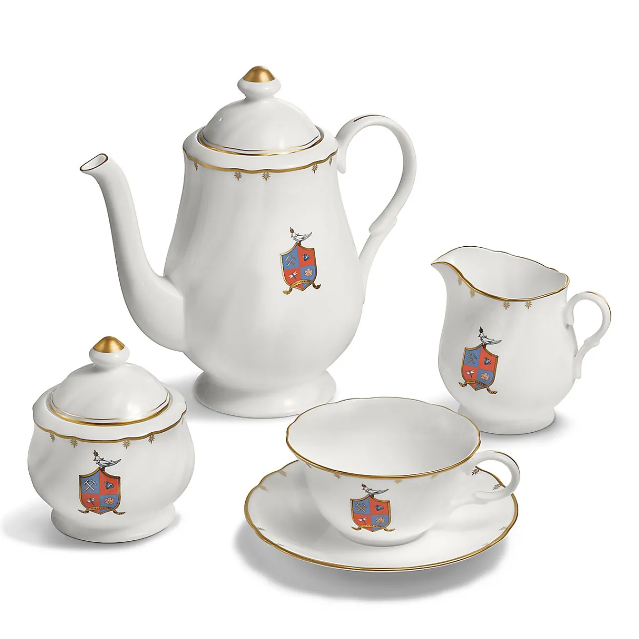 Tiffany & Co. Tiffany Crest Sugar Bowl in Bone China | ^ Tableware