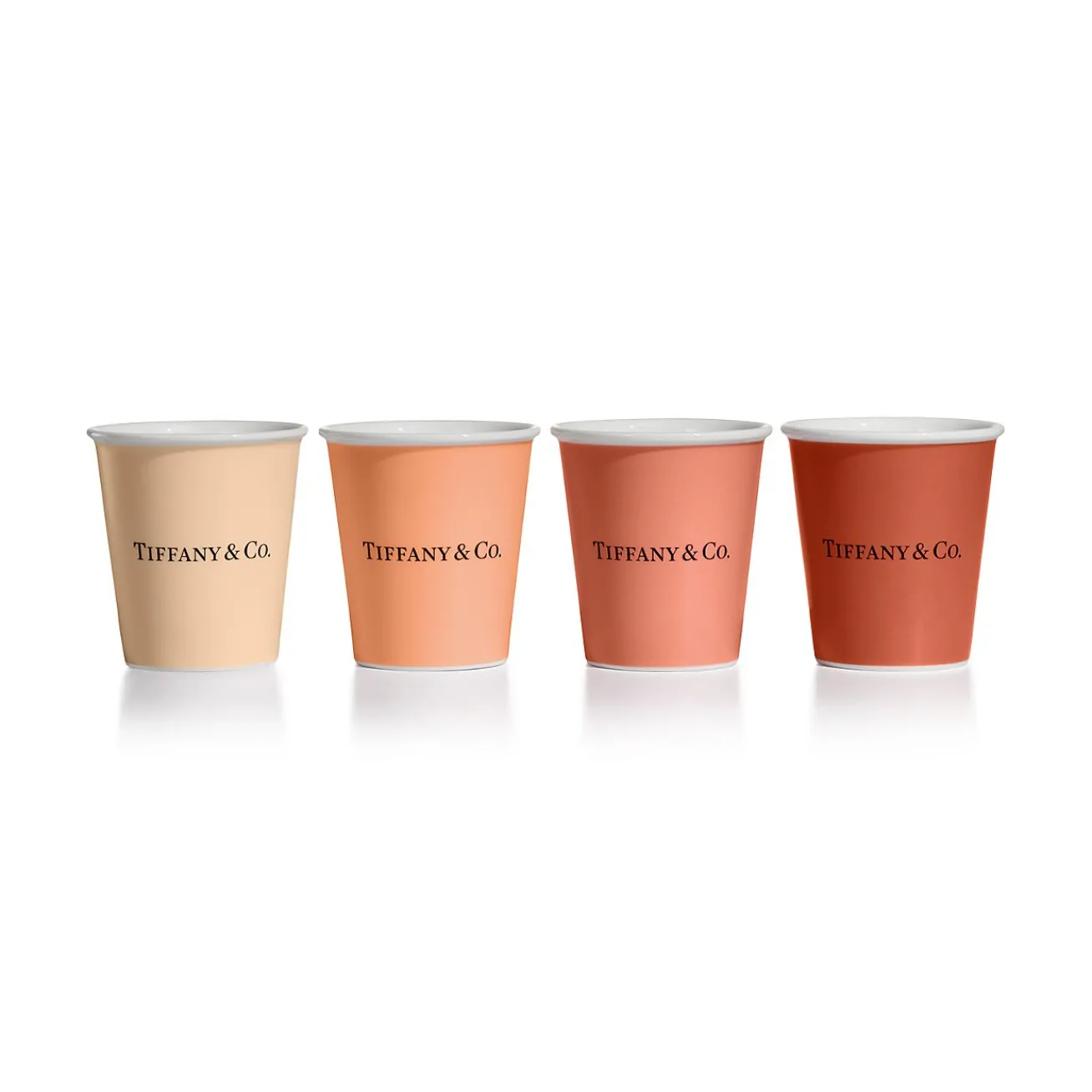 Tiffany & Co. Tiffany Cups Tiffany Coffee Cups in Bone China, Set of Four | ^ The Home|Housewarming Gifts