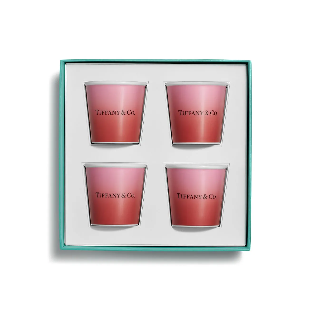 Tiffany & Co. Tiffany Cups Tiffany Espresso Cups in Infinity Ruby Bone China, Set of Four | ^ Tableware|Coffee & Tea