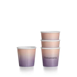 Tiffany & Co. Tiffany Cups Tiffany Espresso Cups in Infinity Morganite Bone China, Set of Four | ^ Tableware|Coffee & Tea