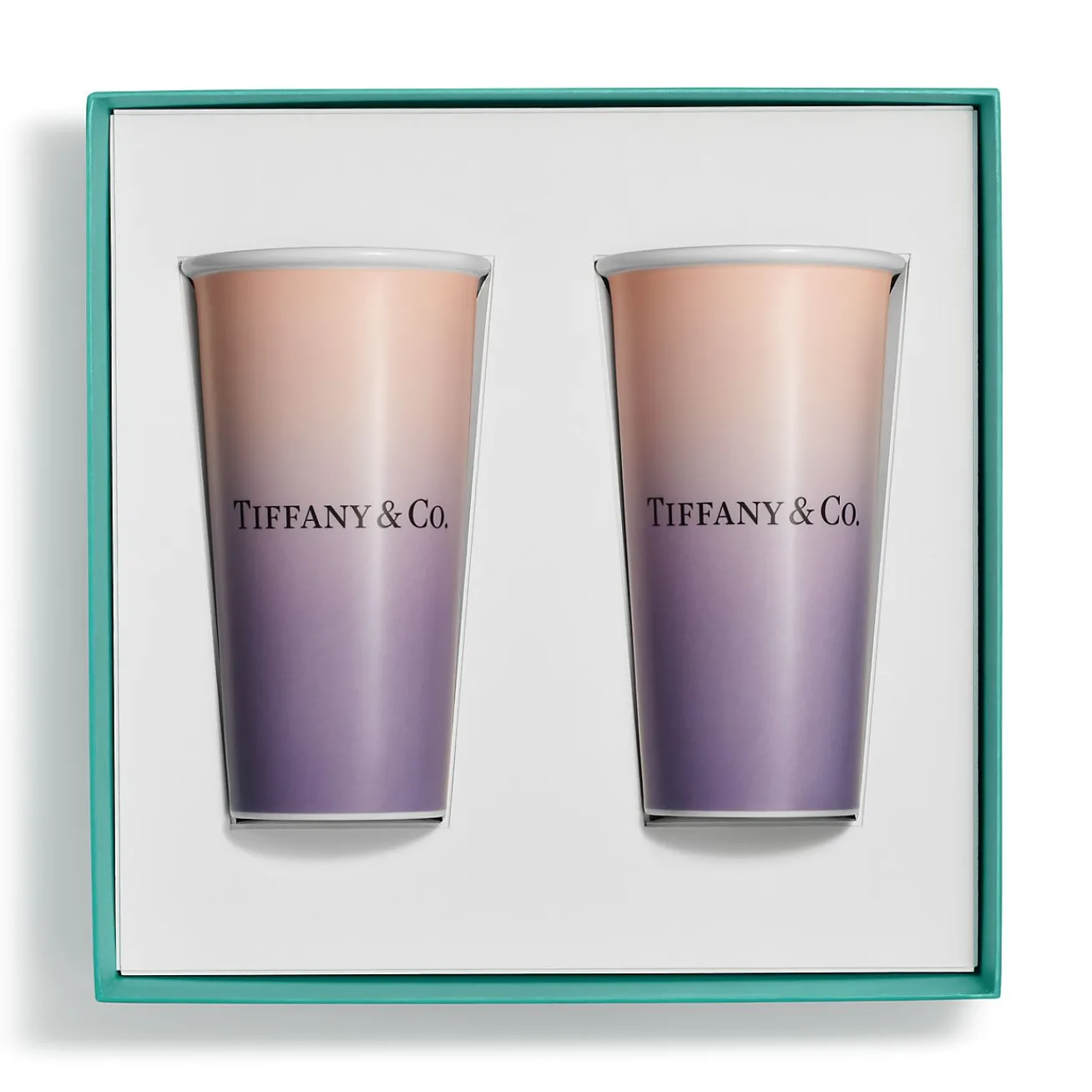 Tiffany & Co. Tiffany Cups Tiffany Large Coffee Cups in Infinity Morganite Bone China | ^ Tableware|Coffee & Tea