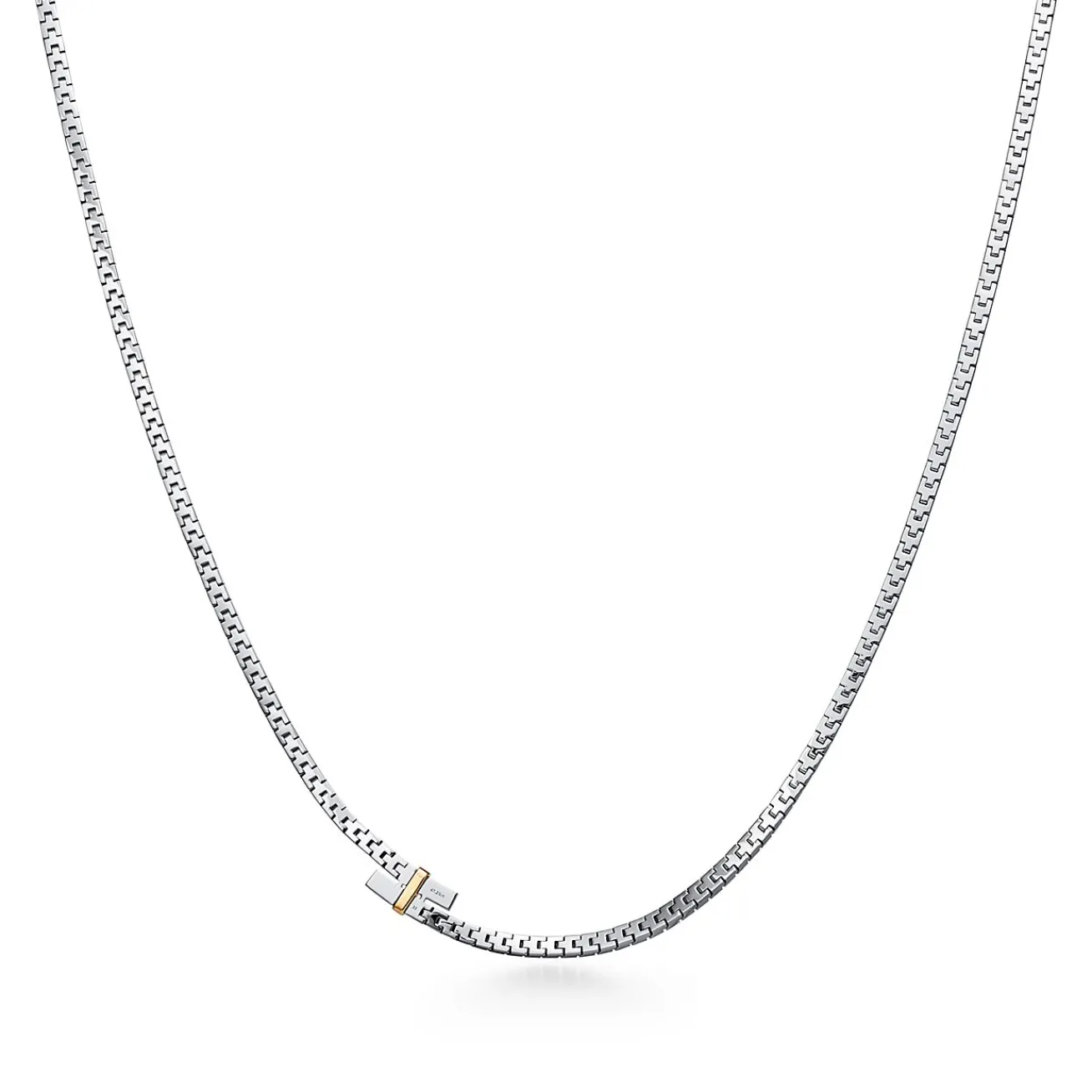 Tiffany & Co. Tiffany Edge Bypass Necklace in Platinum and Yellow Gold with Diamonds | ^ Necklaces & Pendants|Gold Jewelry