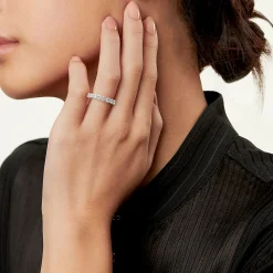 Tiffany & Co. Tiffany Embrace® Platinum and Diamond Band Ring | ^Women Rings|Platinum Jewelry