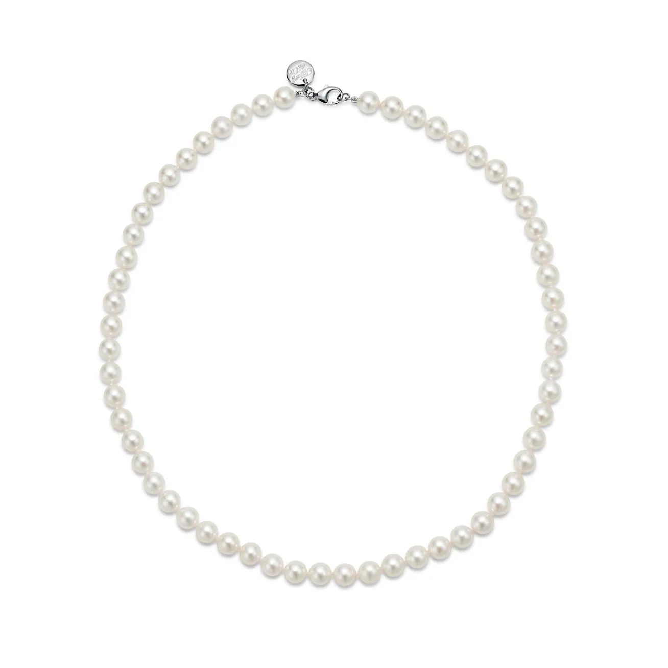 Tiffany & Co. Tiffany Essential Pearls necklace of Akoya pearls with an 18k white gold clasp. | ^ Necklaces & Pendants|Pearl Jewelry