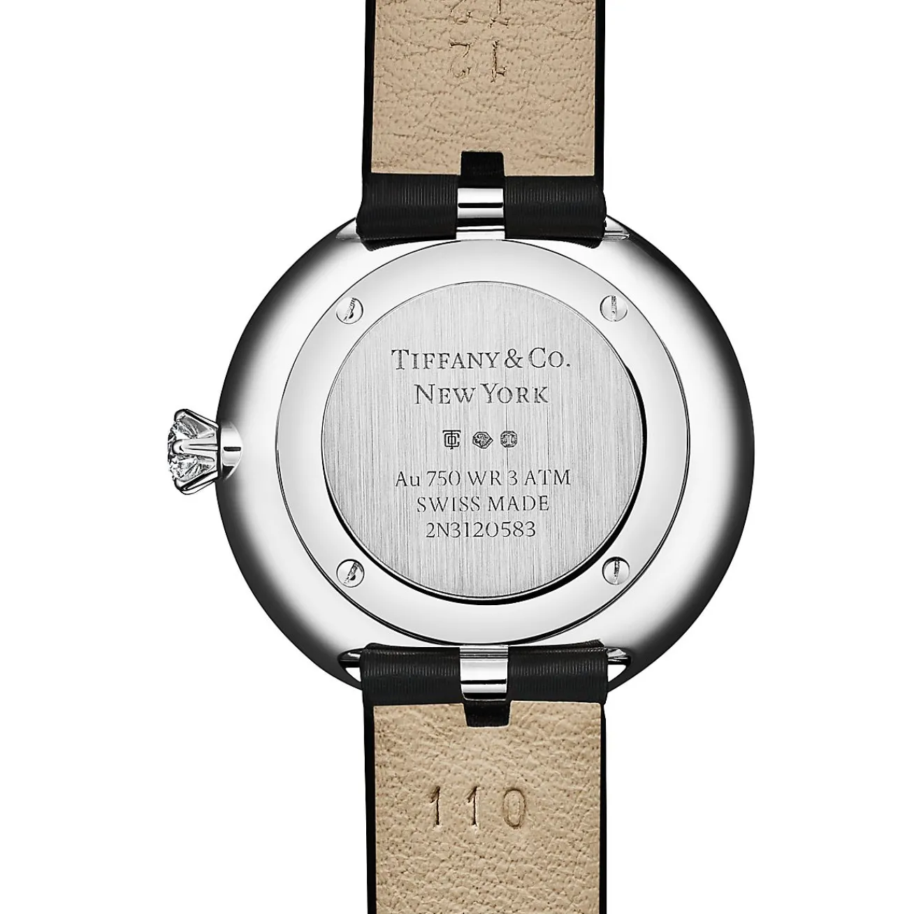 Tiffany & Co. Tiffany Eternity 28 MM Round Watch in White Gold with Sapphires and Diamonds | ^ Fine Watches