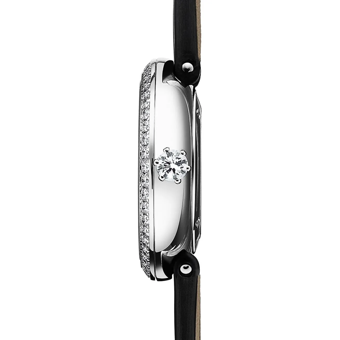Tiffany & Co. Tiffany Eternity 28 MM Round Watch in White Gold with Sapphires and Diamonds | ^ Fine Watches