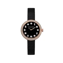 Tiffany & Co. Tiffany Eternity 28 mm Round Watch in Rose Gold with Diamonds | ^Women Fine Watches|Women’s Watches