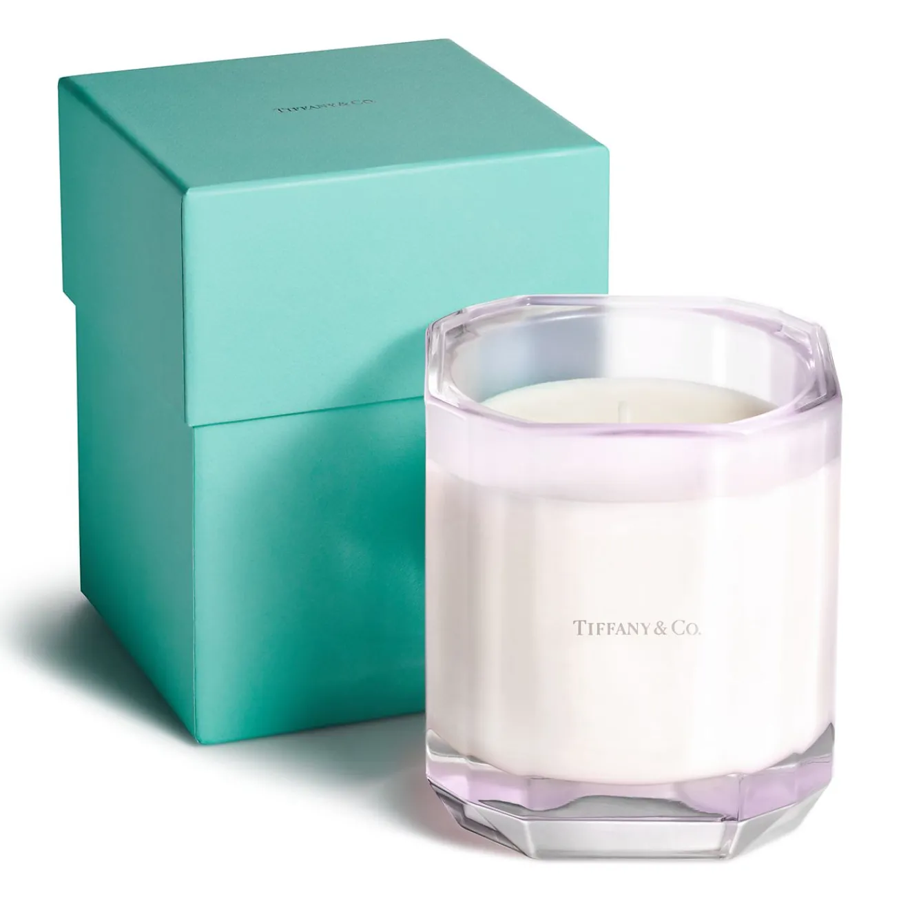 Tiffany & Co. Tiffany Facets About Love Candle in Kunzite-colored Glass | ^ Business Gifts|Decor