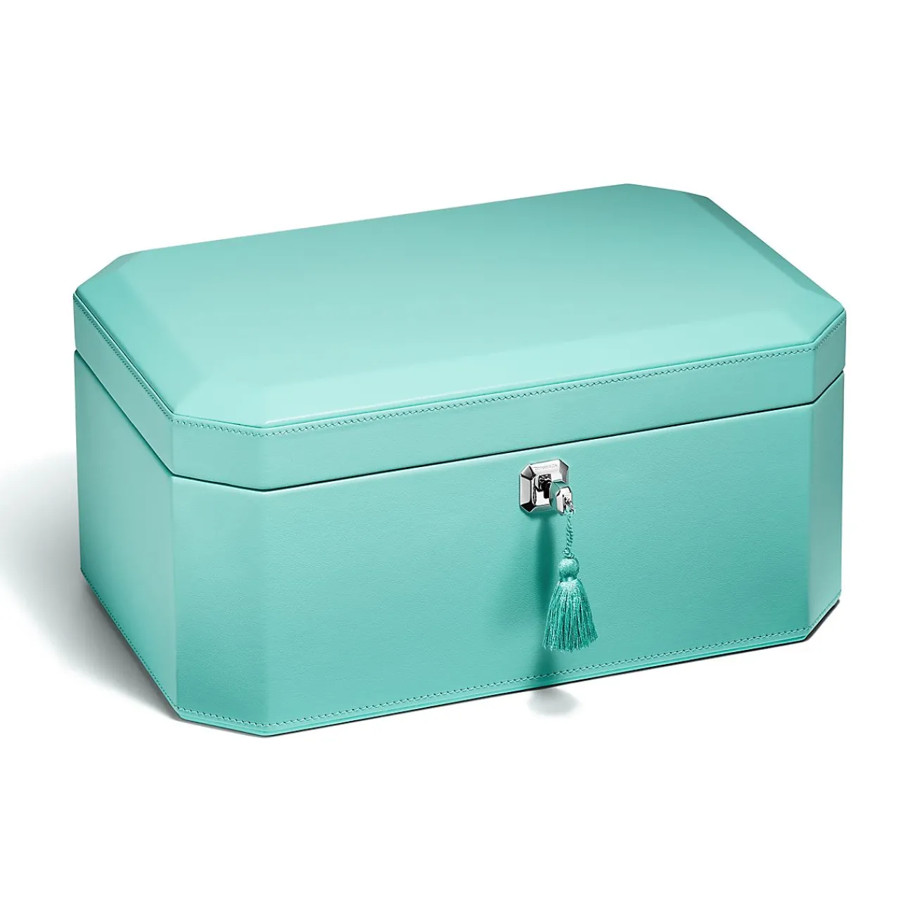 Tiffany & Co. Tiffany Facets Extra Large Jewelry Box in Tiffany Blue® Leather | ^ Tiffany Blue® Gifts|Business Gifts