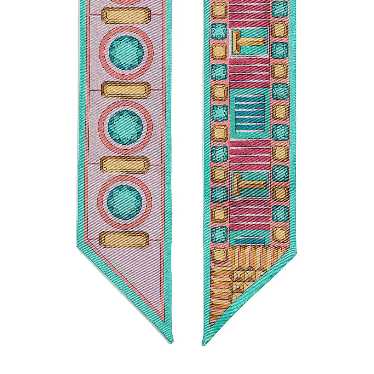 Tiffany & Co. Tiffany Facets Ribbon Scarf in Multicolored Silk | ^Women Scarves & Stoles|Women's Accessories