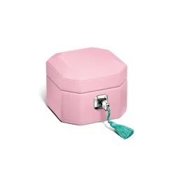 Tiffany & Co. Tiffany Facets Small Jewelry Box in Morganite-colored Leather | ^ Decor