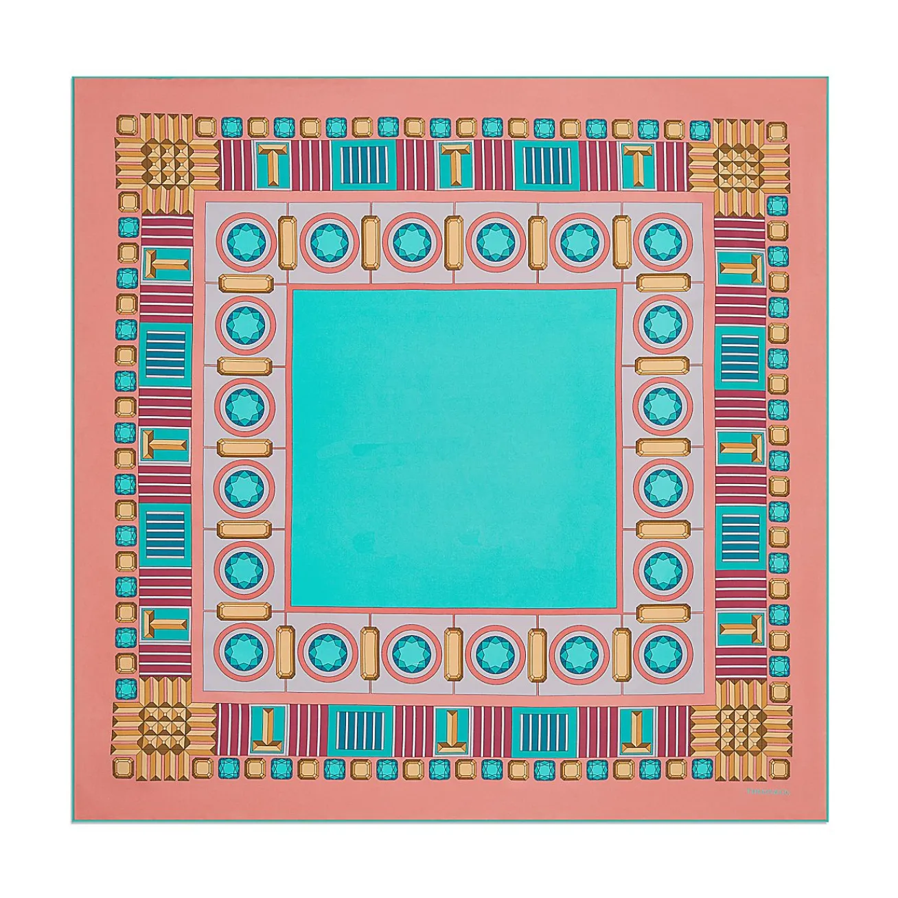 Tiffany & Co. Tiffany Facets Square Scarf in Tiffany Blue® SIlk | ^Women Tiffany Blue® Gifts|Scarves & Stoles