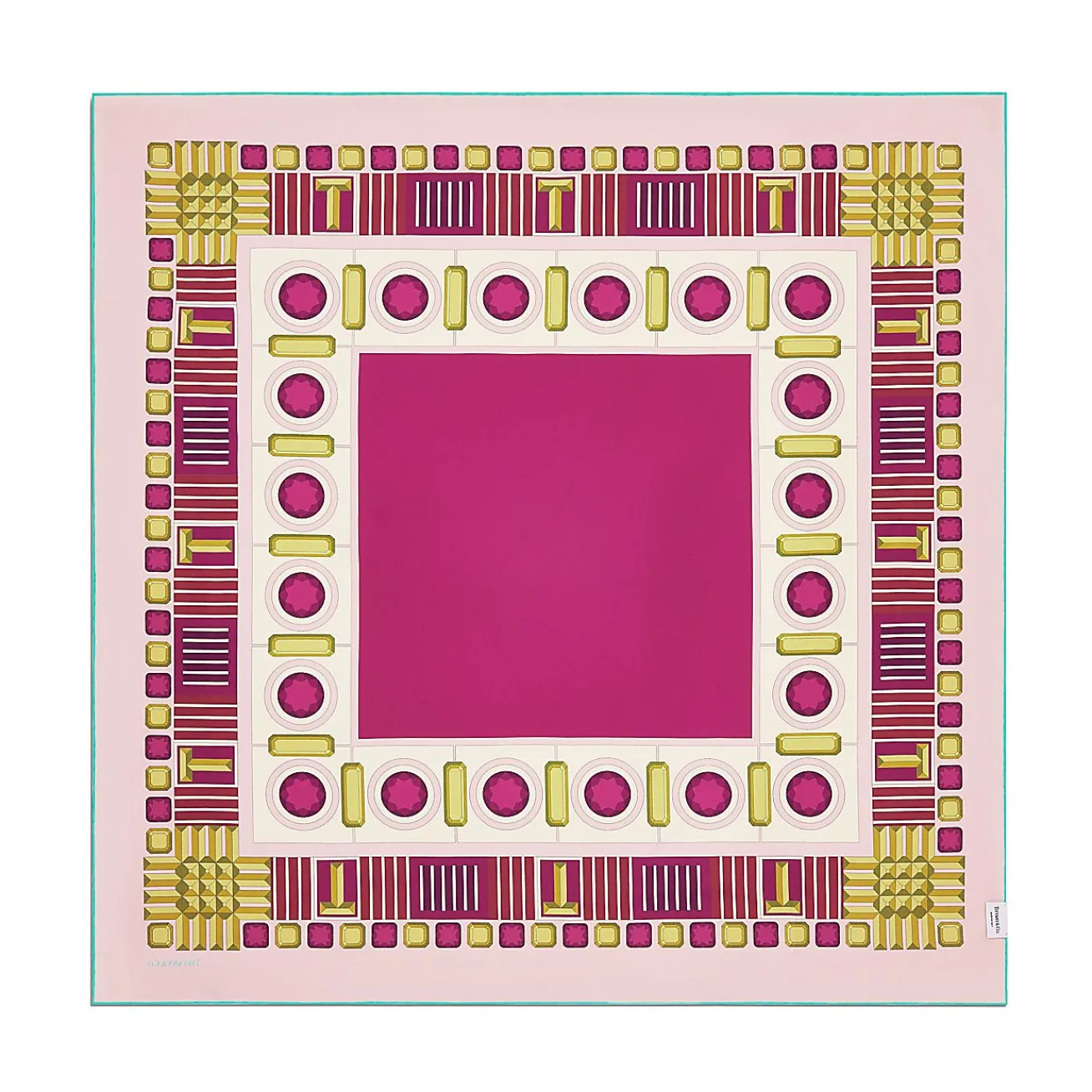 Tiffany & Co. Tiffany Facets Square Scarf in Fuchsia Silk | ^Women Scarves & Stoles|Women's Accessories