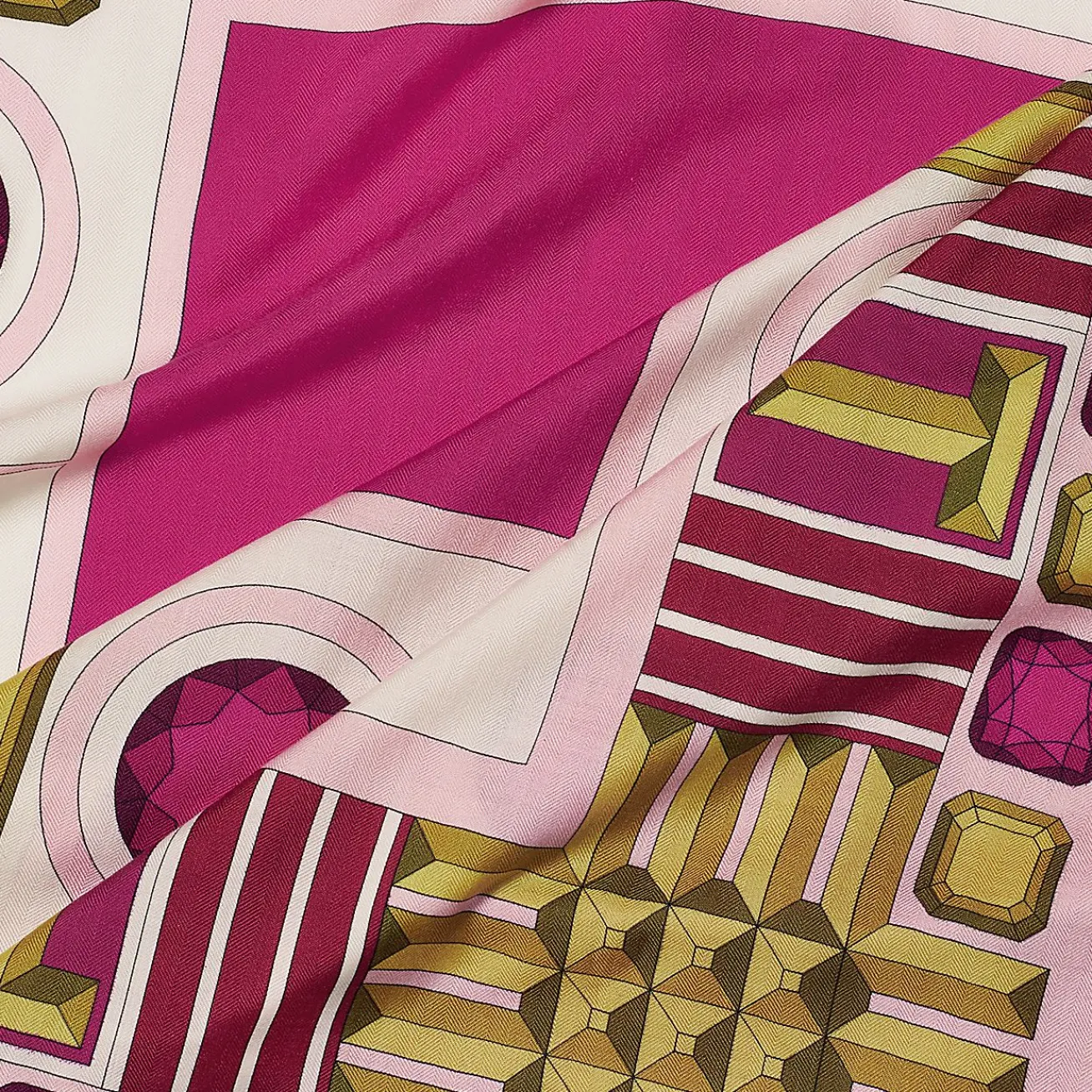 Tiffany & Co. Tiffany Facets Stole in Fuchsia Cashmere and Silk | ^Women Scarves & Stoles|Women's Accessories