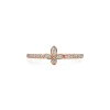 Tiffany & Co. Tiffany Fleur de Lis band ring in 18k rose gold with diamonds, extra mini. | ^ Rings|Rose Gold Jewelry