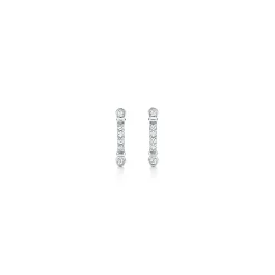 Tiffany & Co. Tiffany Fleur de Lis key bar earrings in platinum with diamonds. | ^ Earrings|Gifts for Her