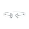 Tiffany & Co. Tiffany Fleur de Lis wire bangle in 18k white gold with diamonds, medium. | ^ Bracelets|Diamond Jewelry