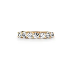 Tiffany & Co. Tiffany Forever Band Ring in Yellow Gold with a Half-circle of Diamonds, 3.5 mm | ^Women Rings|Stacking Rings