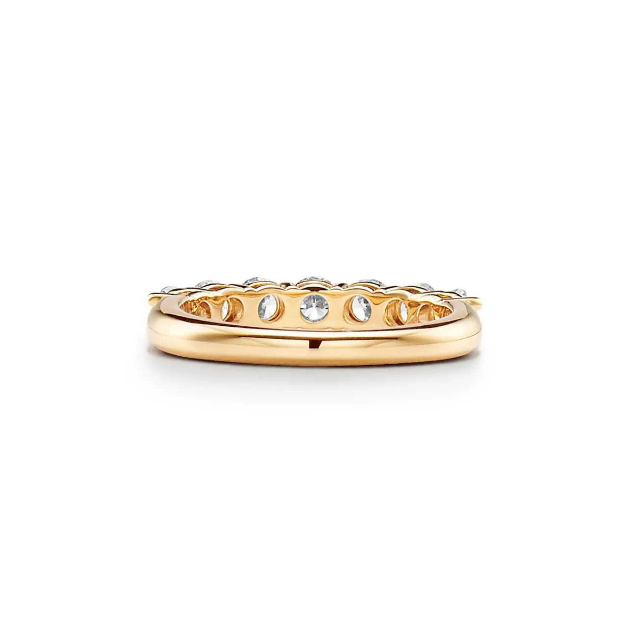 Tiffany & Co. Tiffany Forever Band Ring in Yellow Gold with a Half-circle of Diamonds, 3.5 mm | ^Women Rings|Stacking Rings