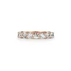 Tiffany & Co. Tiffany Forever Band Ring in Rose Gold with a Half-circle of Diamonds, 3.5 mm | ^Women Rings|Rose Gold Jewelry