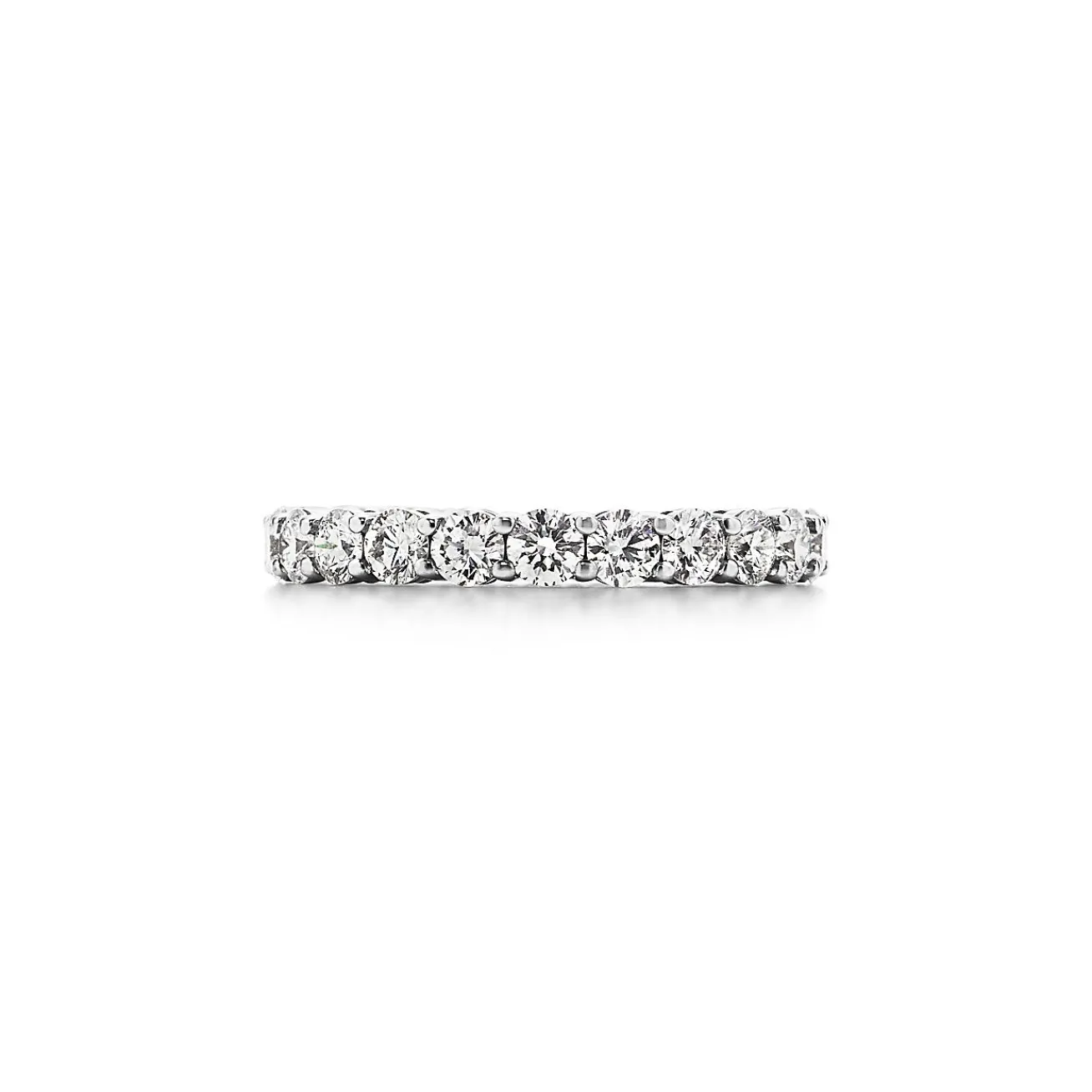 Tiffany & Co. Tiffany Forever Band Ring in Platinum with a Full Circle of Diamonds, 3 mm Wide | ^Women Rings|Platinum Jewelry