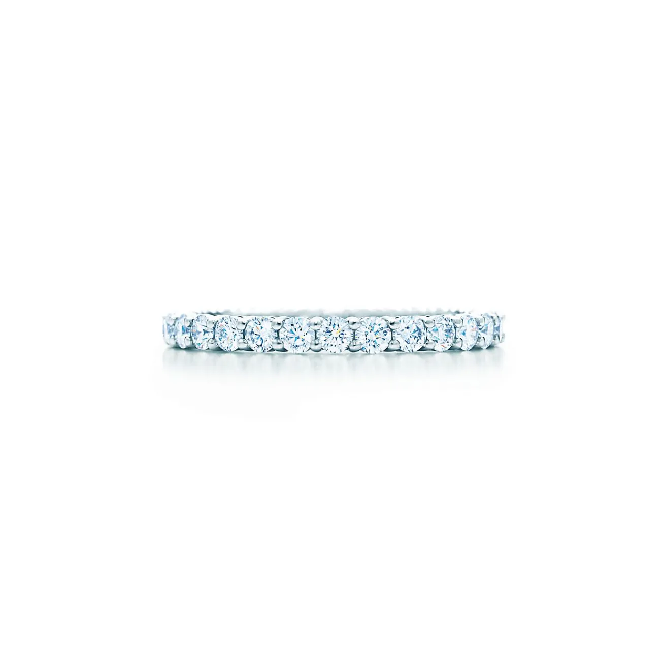 Tiffany & Co. Tiffany Forever Band Ring in Platinum with a Full Circle of Diamonds, 2.2 mm | ^Women Rings|Stacking Rings