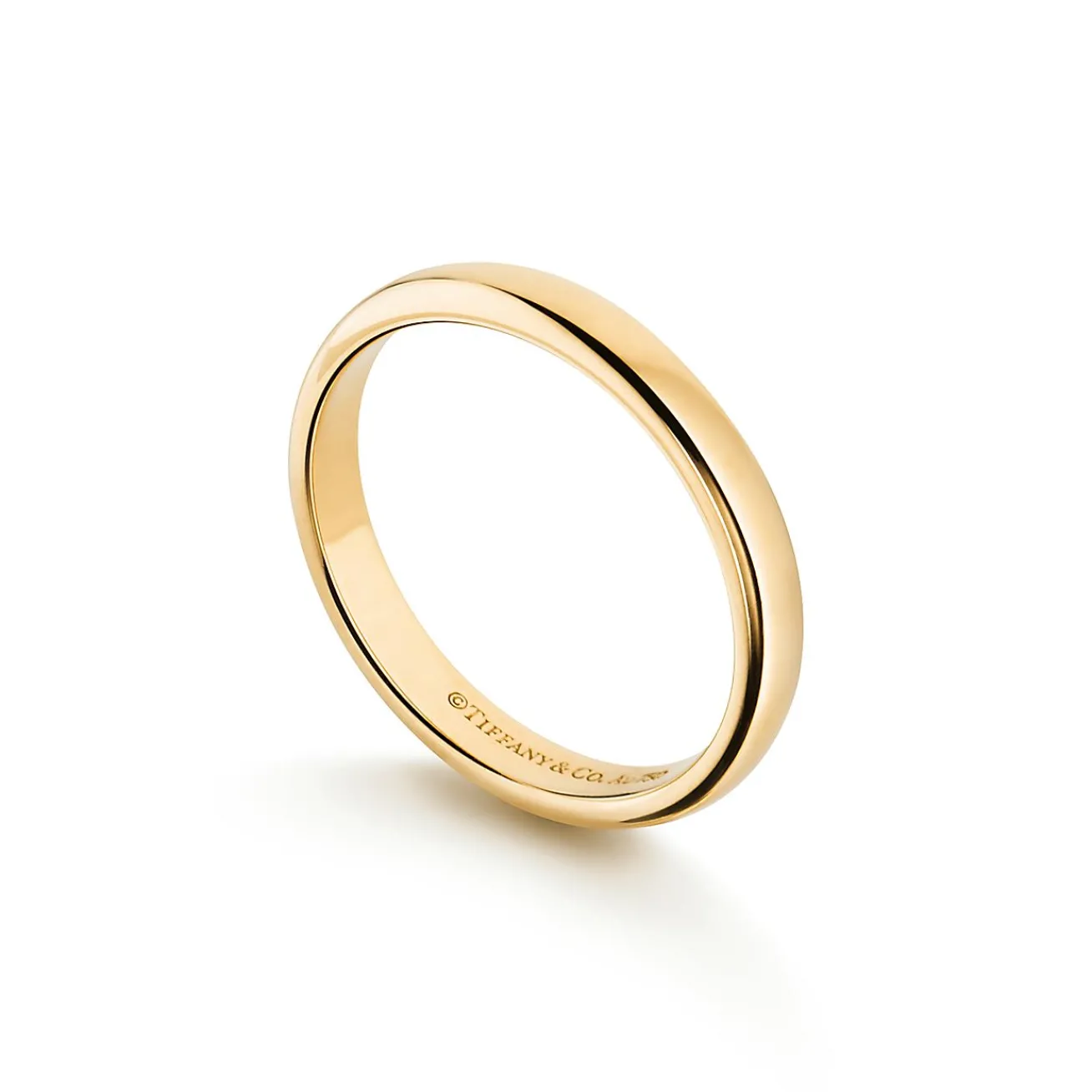 Tiffany & Co. Tiffany Forever Wedding Band Ring in Yellow Gold, 3 mm Wide | ^Women Rings|Gold Jewelry