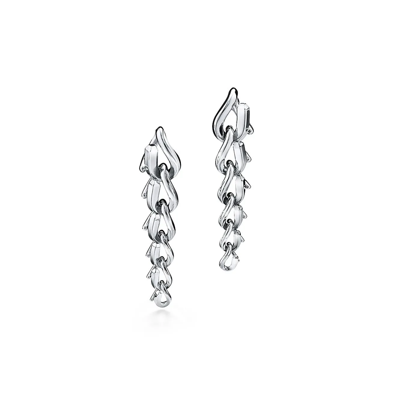 Tiffany & Co. Tiffany Forge Drop Link Earrings in High-polished Sterling Silver | ^ Earrings|New Jewelry