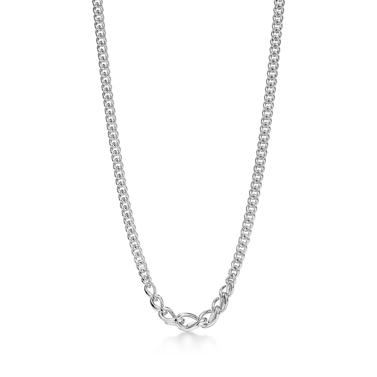 Tiffany & Co. Tiffany Forge Graduated Link Necklace in High-polished Sterling Silver | ^ Necklaces & Pendants|Men's Jewelry