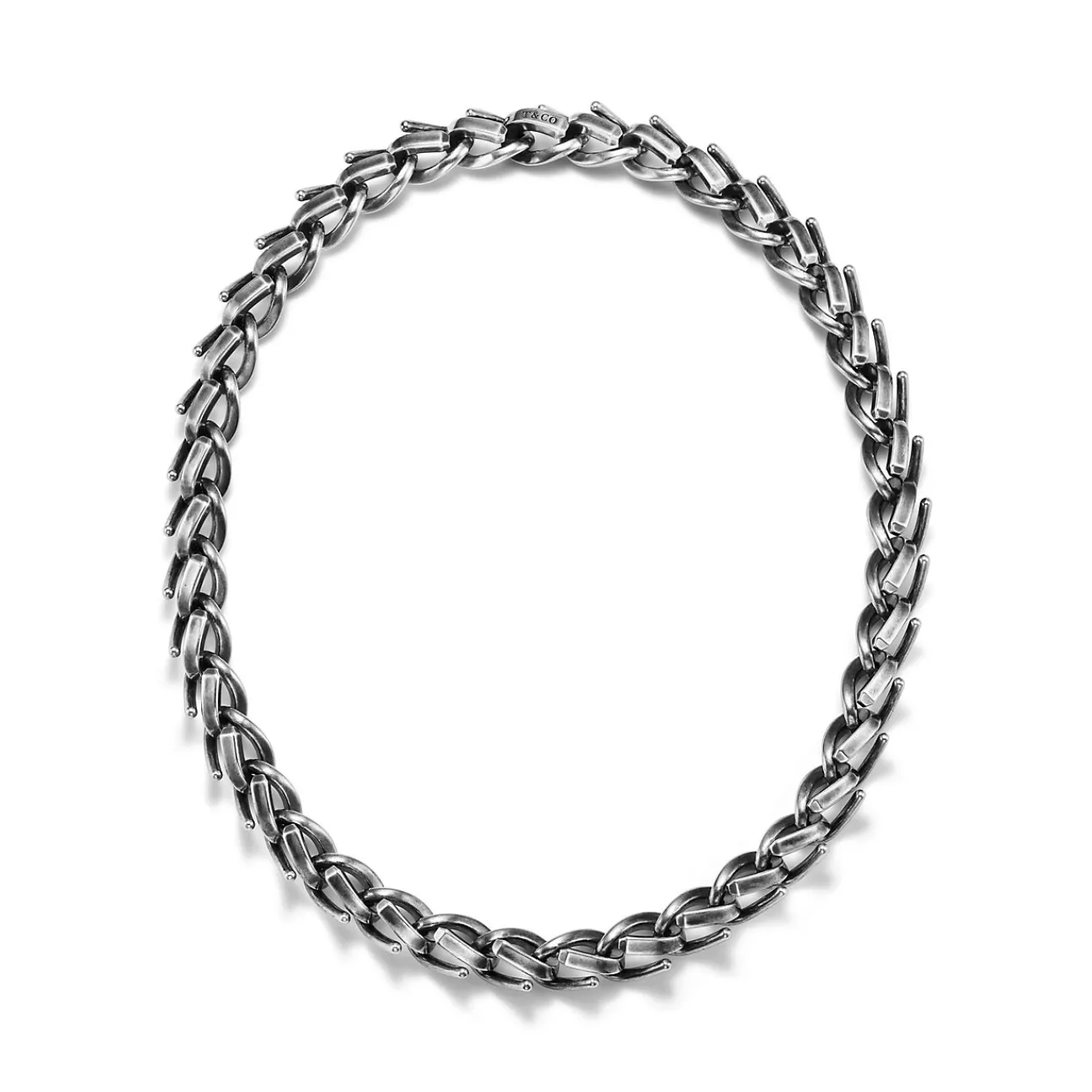 Tiffany & Co. Tiffany Forge Large Link Necklace in Blackened Sterling Silver | ^ Necklaces & Pendants|Men's Jewelry