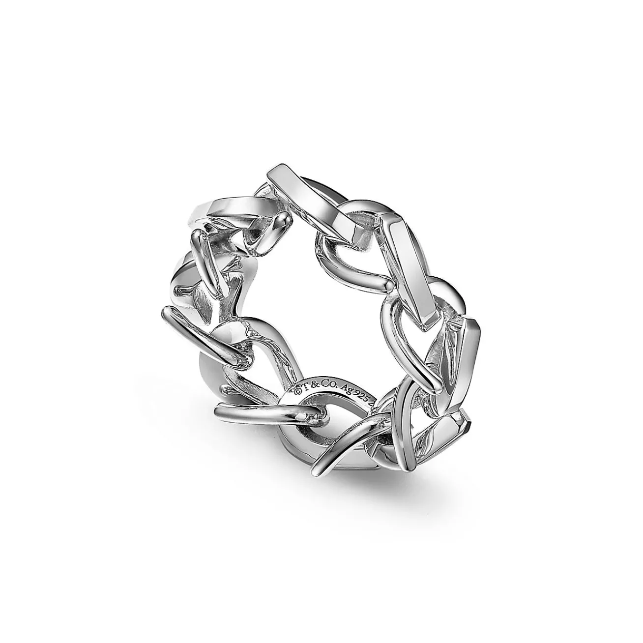 Tiffany & Co. Tiffany Forge Link Ring in High-polished Sterling Silver | ^ Rings|Men's Jewelry
