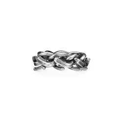 Tiffany & Co. Tiffany Forge Link Ring in Blackened Sterling Silver | ^ Rings|Men's Jewelry