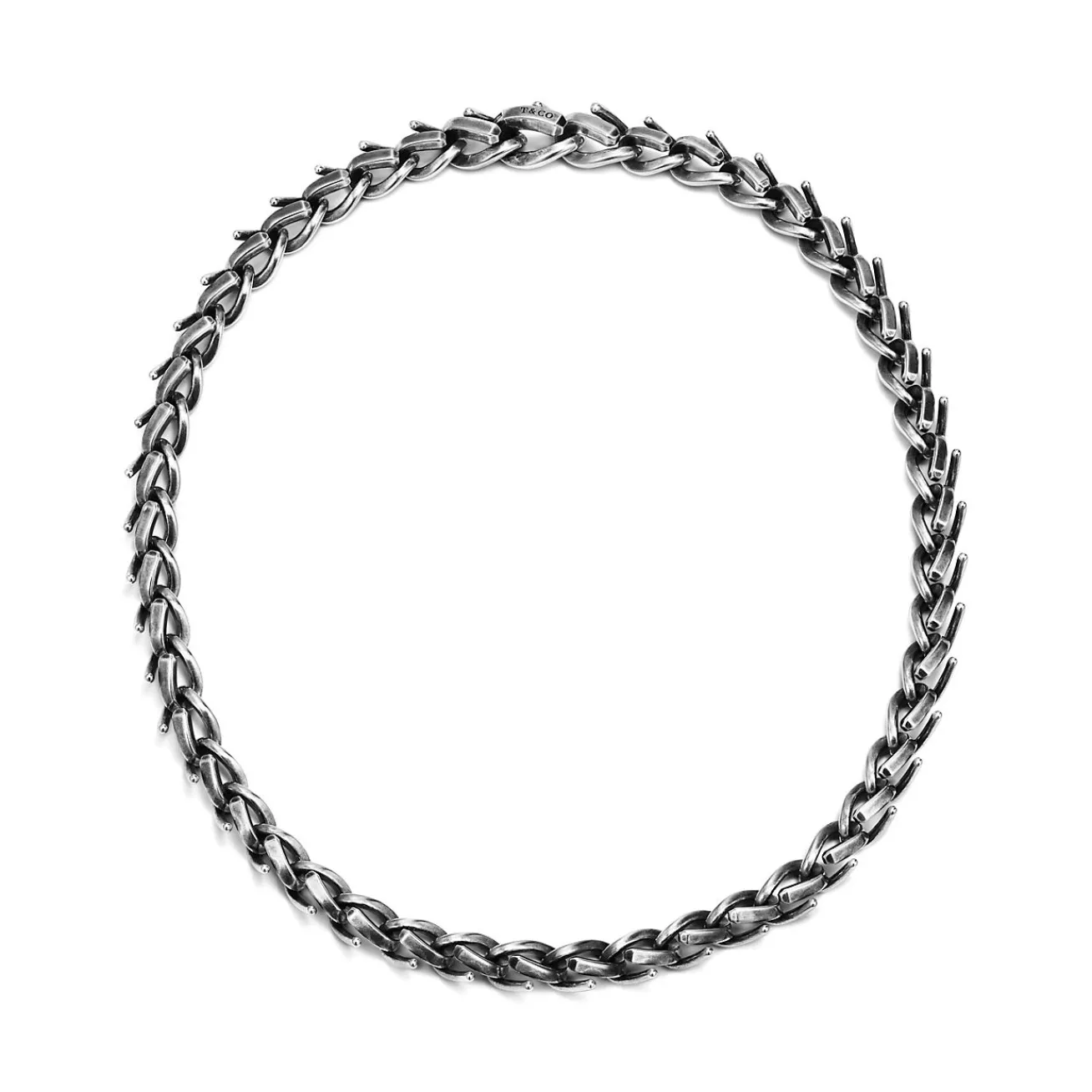 Tiffany & Co. Tiffany Forge Medium Link Necklace in Blackened Sterling Silver | ^ Necklaces & Pendants|Men's Jewelry