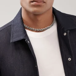 Tiffany & Co. Tiffany Forge Medium Link Necklace in High- polished Sterling Silver | ^ Necklaces & Pendants|Men's Jewelry