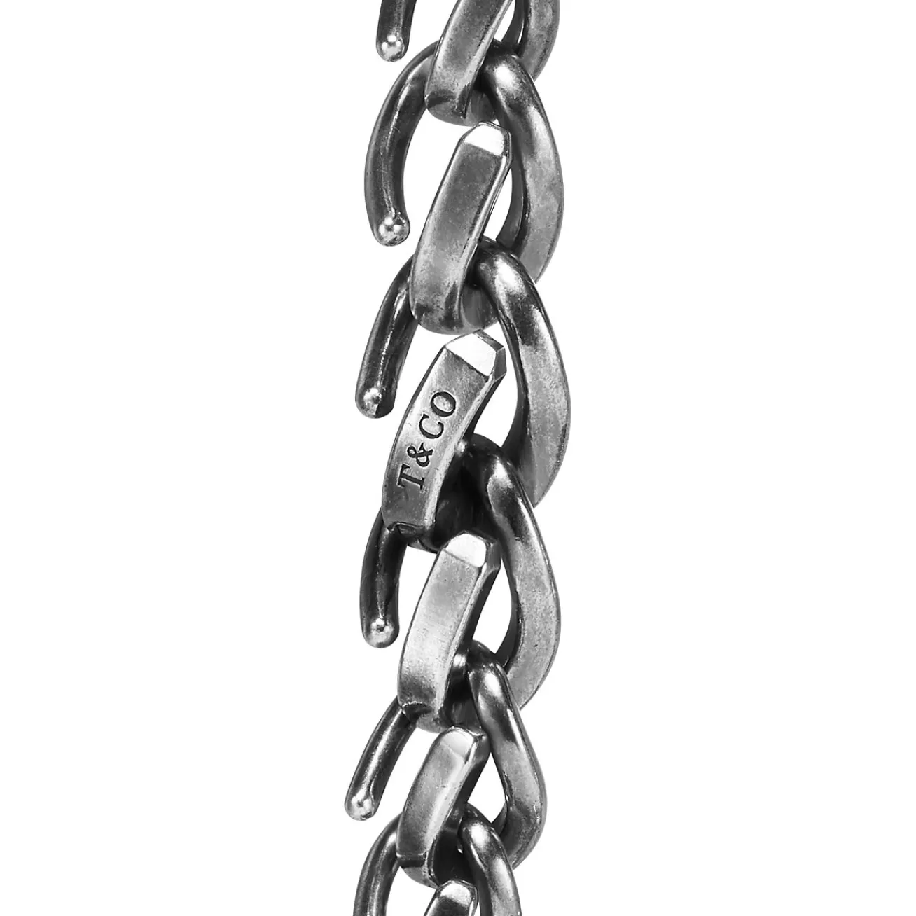 Tiffany & Co. Tiffany Forge Medium Link Bracelet in Blackened Sterling Silver | ^ Bracelets|Men's Jewelry