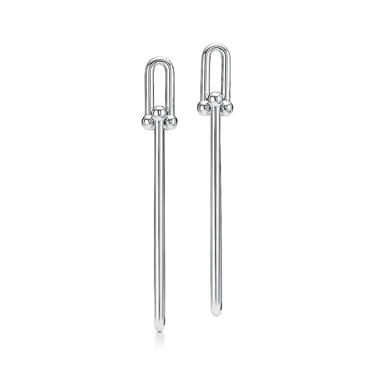 Tiffany & Co. Tiffany HardWear double long link earrings in sterling silver. | ^ Bold Silver Jewelry|Tiffany HardWear