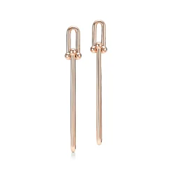 Tiffany & Co. Tiffany HardWear double long link earrings in 18k rose gold. | ^ Earrings|Rose Gold Jewelry