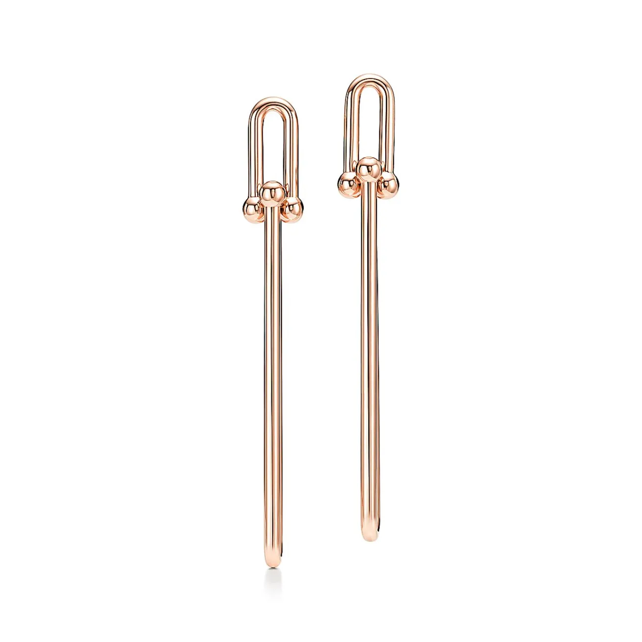 Tiffany & Co. Tiffany HardWear double long link earrings in 18k rose gold. | ^ Earrings|Rose Gold Jewelry