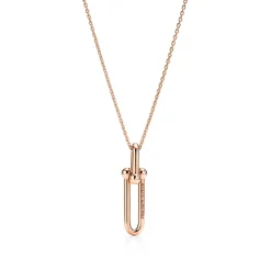 Tiffany & Co. Tiffany HardWear Elongated Link Pendant in Rose Gold | ^ Necklaces & Pendants|Men's Jewelry
