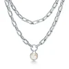 Tiffany & Co. Tiffany HardWear freshwater pearl necklace in sterling silver. | ^ Necklaces & Pendants|Men's Jewelry