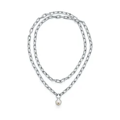Tiffany & Co. Tiffany HardWear freshwater pearl necklace in sterling silver. | ^ Necklaces & Pendants|Men's Jewelry
