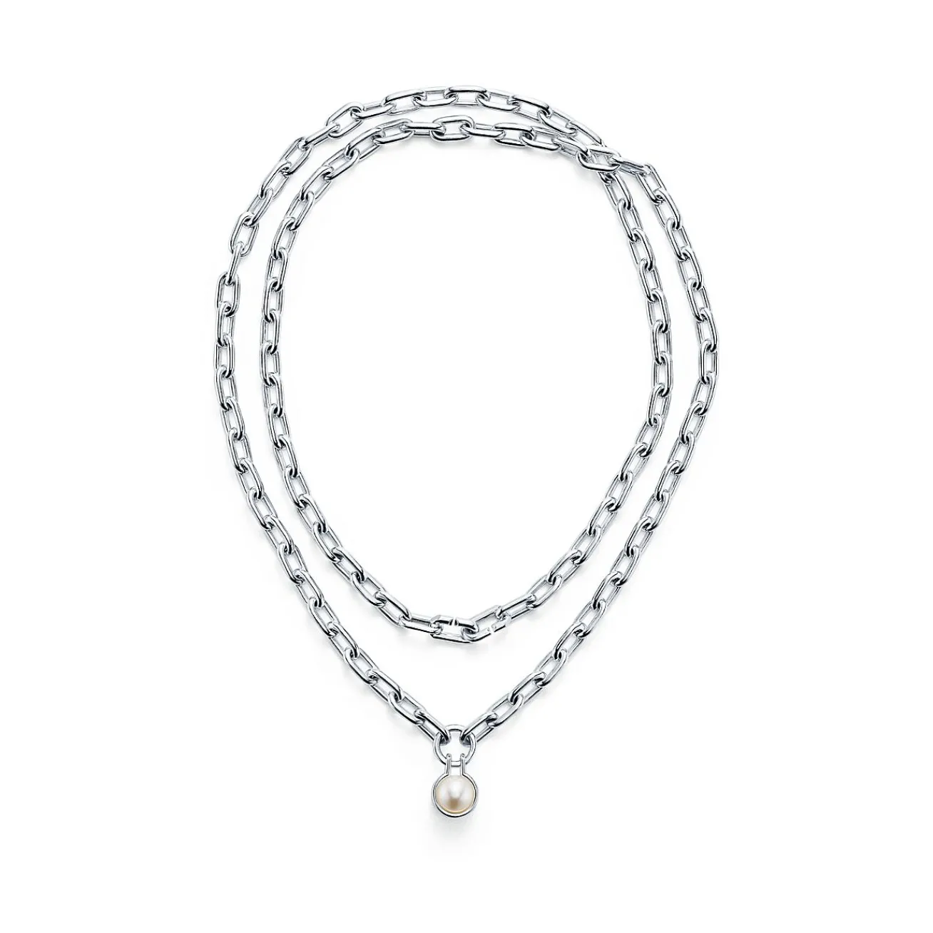 Tiffany & Co. Tiffany HardWear freshwater pearl necklace in sterling silver. | ^ Necklaces & Pendants|Men's Jewelry