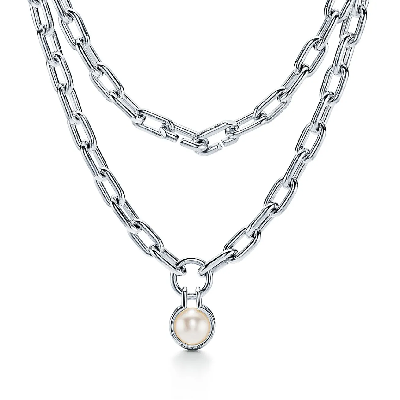 Tiffany & Co. Tiffany HardWear freshwater pearl necklace in sterling silver. | ^ Necklaces & Pendants|Men's Jewelry